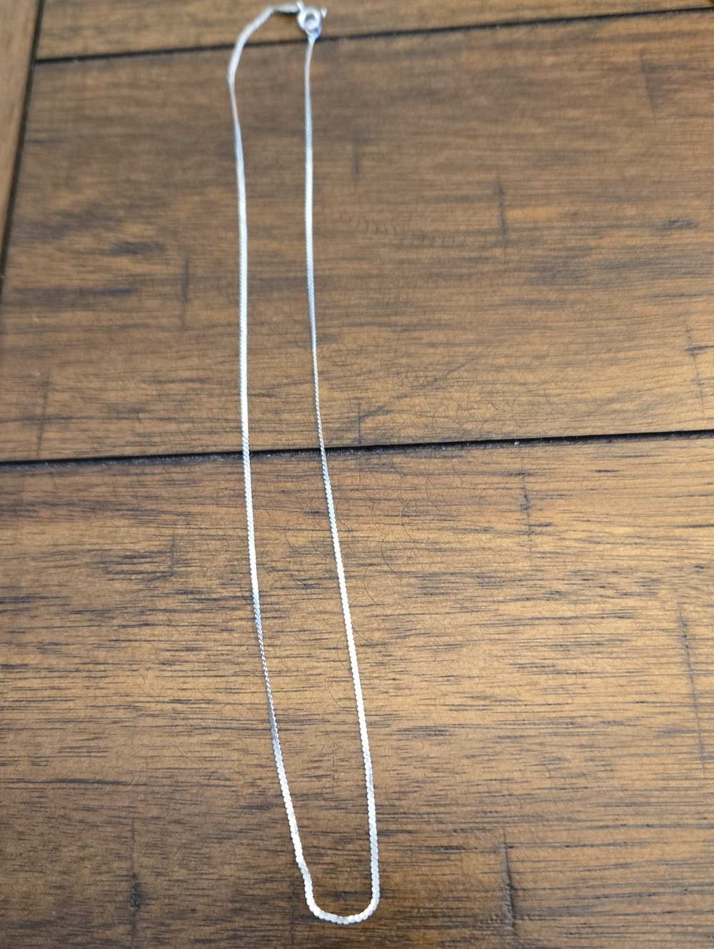 Sterling Silver Box Chain Necklace - Silver